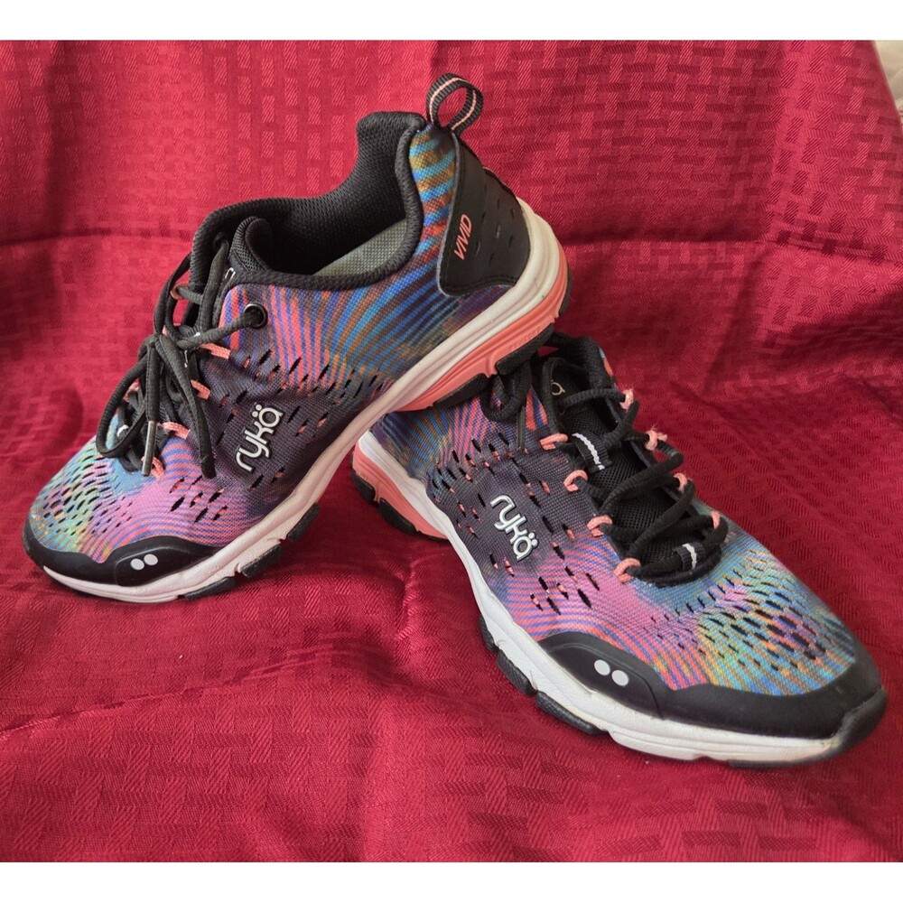 Women's Ryka Vivid RZX Lightweight Training Shoes Black‎ Multi 6.5W